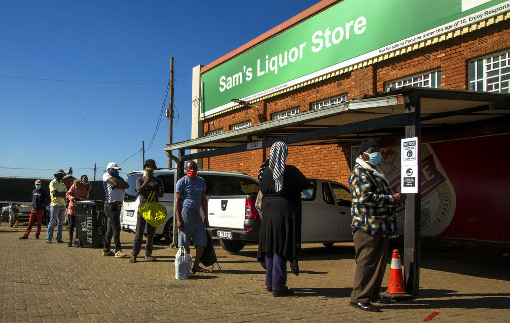 APTOPIX Virus Outbreak South Africa Liquor Sales